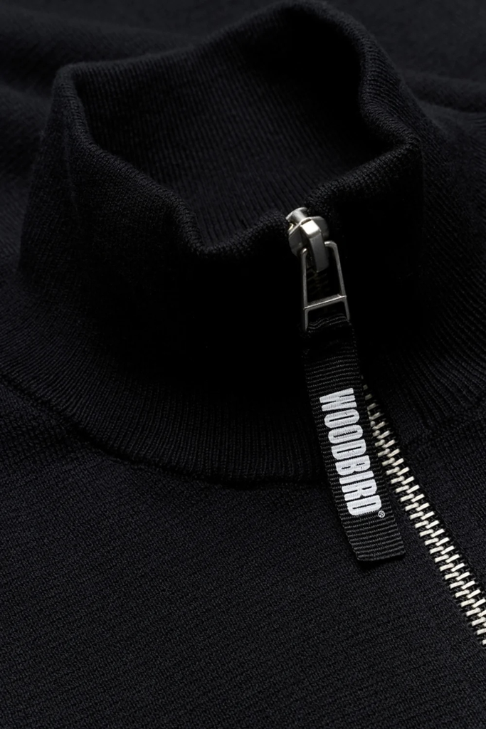 WBKimchi SS 1/2 Zip - Black - Woodbird