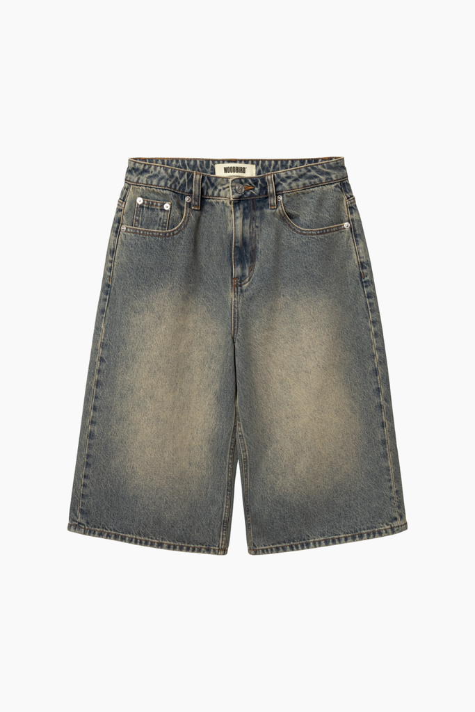 WBShan Aged Shorts - Dark Blue - Woodbird