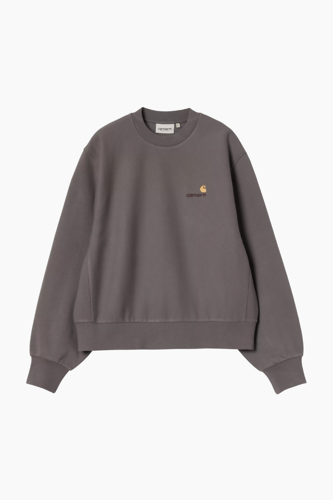 W' American Script Sweat I033649 - Porphyry - Carhartt WIP
