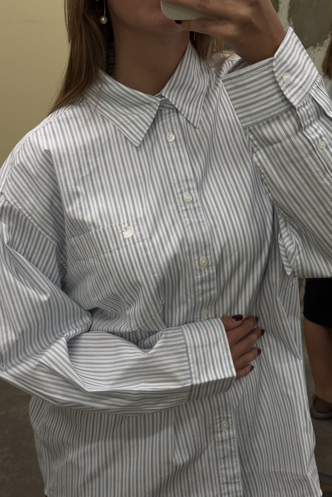 W´ L/S Keene Shirt - Keene Stripe, White - Carhartt WIP