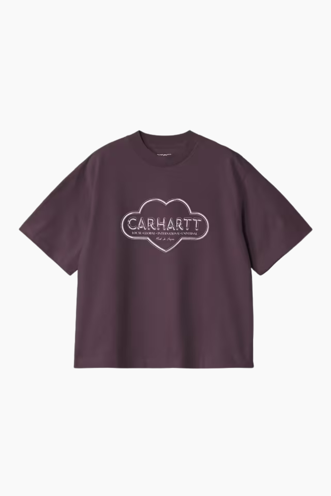 W' S/S Cloud Heart T-shirt - Cozy Purple - Carhartt WIP