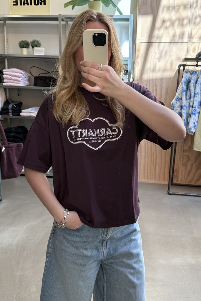 W' S/S Cloud Heart T-shirt - Cozy Purple - Carhartt WIP