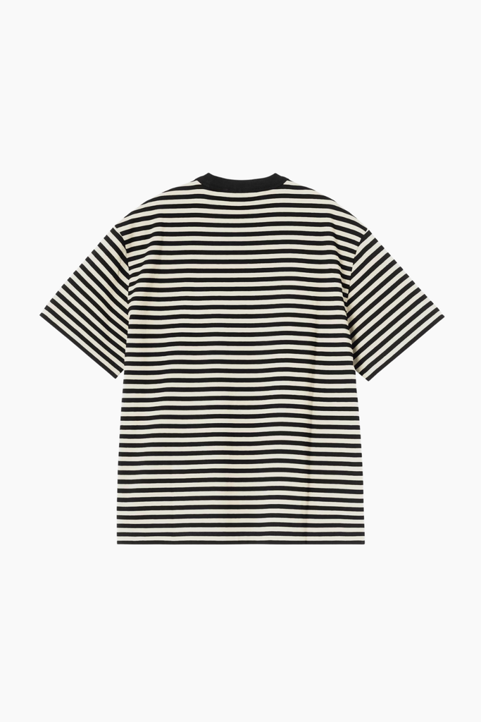 W' S/S Essy T-Shirt Stripe - Black/Wax - Carhartt WIP