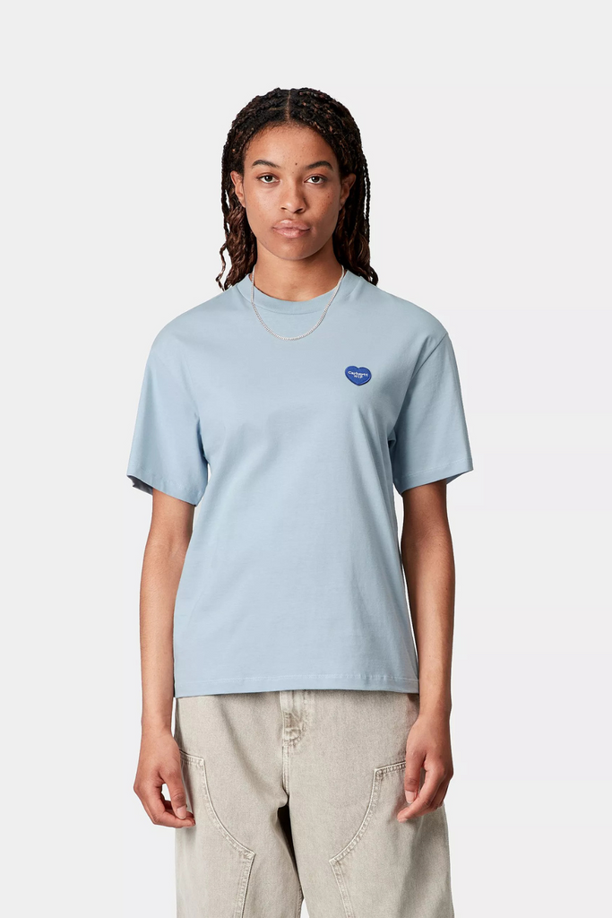 W' S/S Heart II Hartt T - Blue Fog - Carhartt WIP