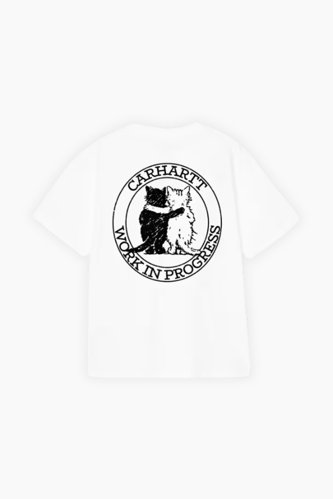 W' S/S Hugging Cats T-shirt - White - Carhartt WIP