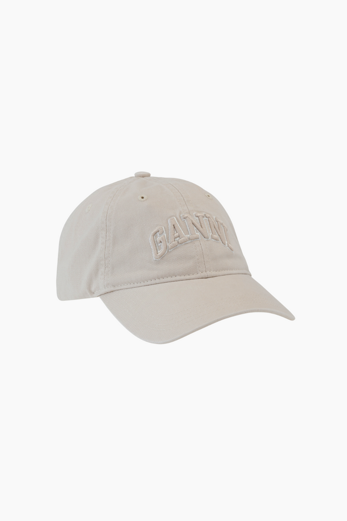 Washed Cotton Canvas Cap A6901 - Egret - GANNI