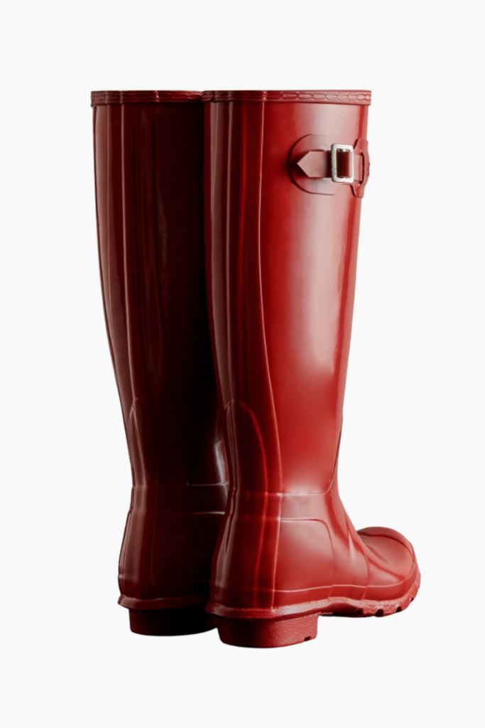 Womens Original Tall Gloss Boot - Military Red - Hunter
