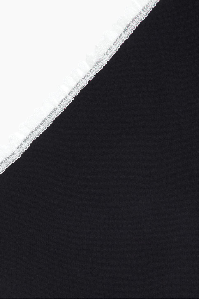 Wool Lace Triangular Scarf - Sky Captain - GANNI