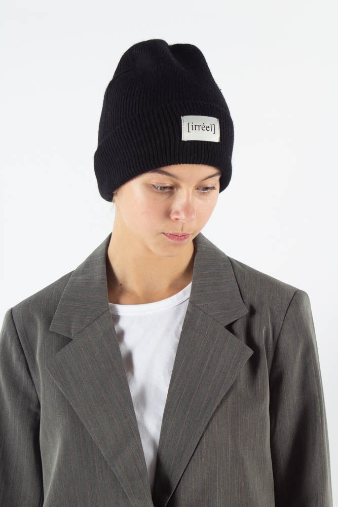 Akeelah wool Beanie - Black - irréel