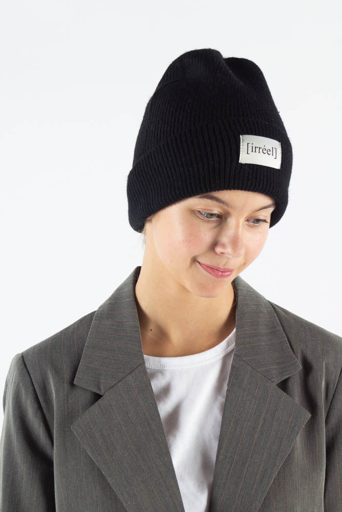 Akeelah wool Beanie - Black - irréel