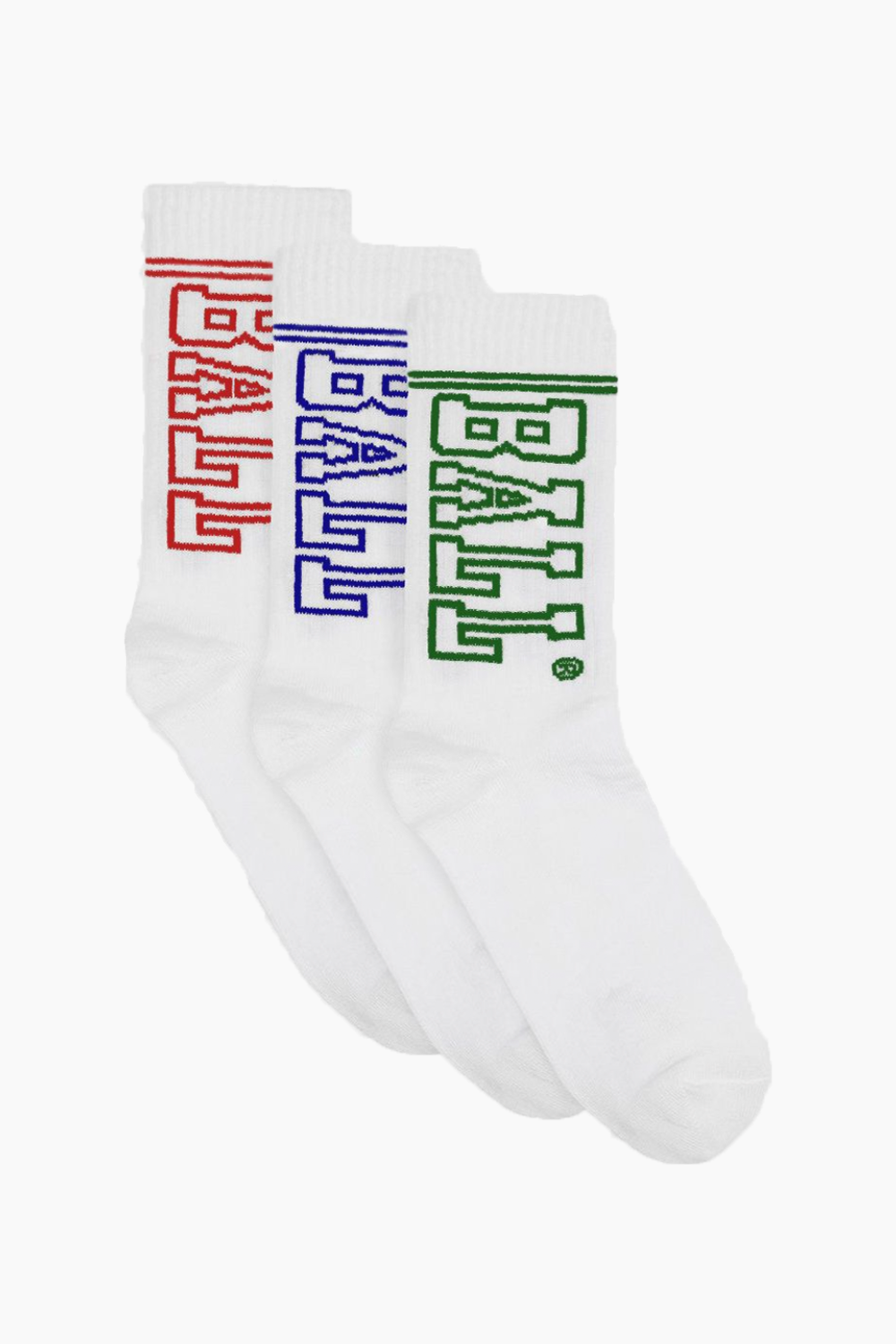 Ball Socks 3-pack - Red/Blue/Green - Ball