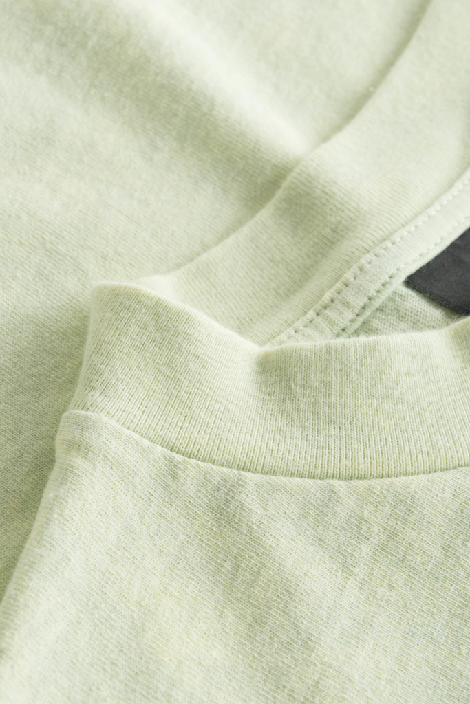 Cropped Tee Short Sleeve - Pale Green Acid - Han Kjøbenhavn