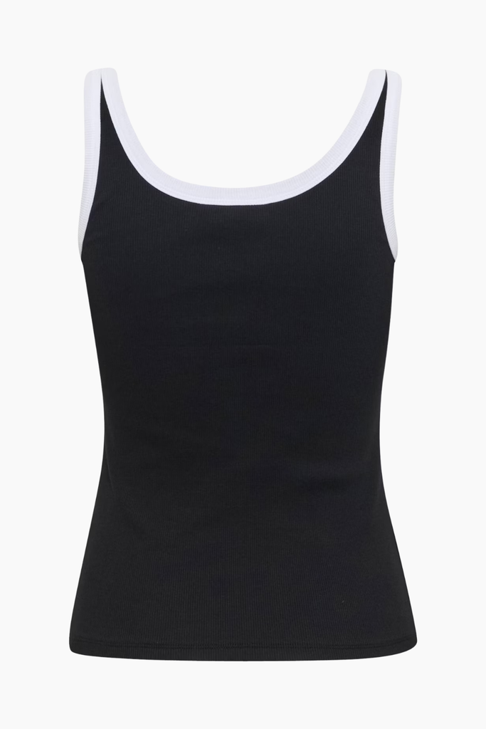 GZdrew Contrast Logo Top - Black - Gestuz