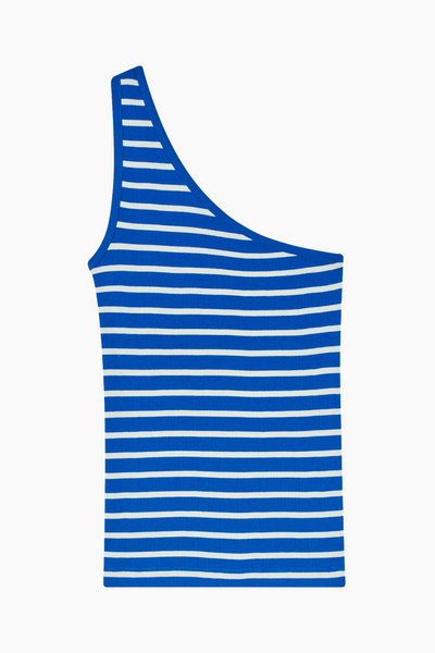 2X2 Cotton Stripe Kitty Top - Surf The Web/Vanilla Ice  - Mads Nørgaard
