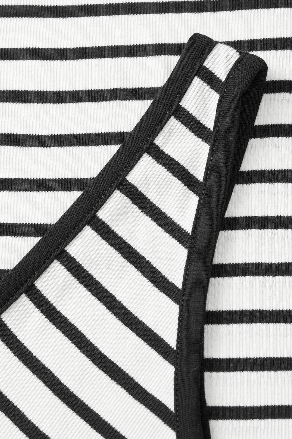 2X2 Cotton Stripe Kitty Top - Vanilla Ice/Black - Mads Nørgaard-1