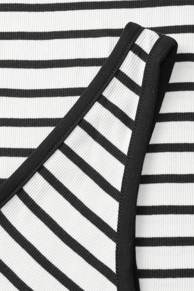 2X2 Cotton Stripe Kitty Top - Vanilla Ice/Black - Mads Nørgaard-1