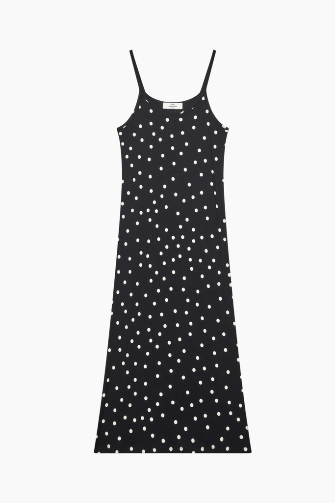 2x2 Cotton Delkissa Dress AOP - Dot AOP Black - Mads Nørgaard