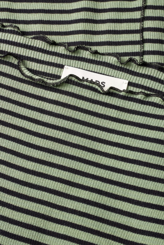 2x2 Cotton Stripe Siri Top - Sea Spray/Black - Mads Nørgaard