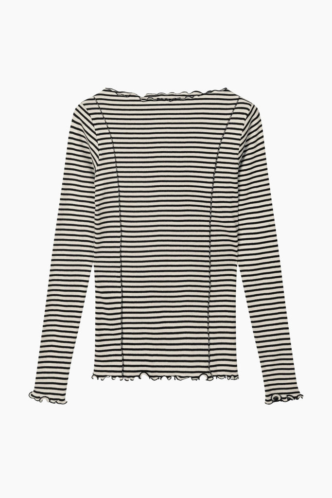 2x2 Cotton Stripe Siri Top - Vanilla Ice/Black - Mads Nørgaard