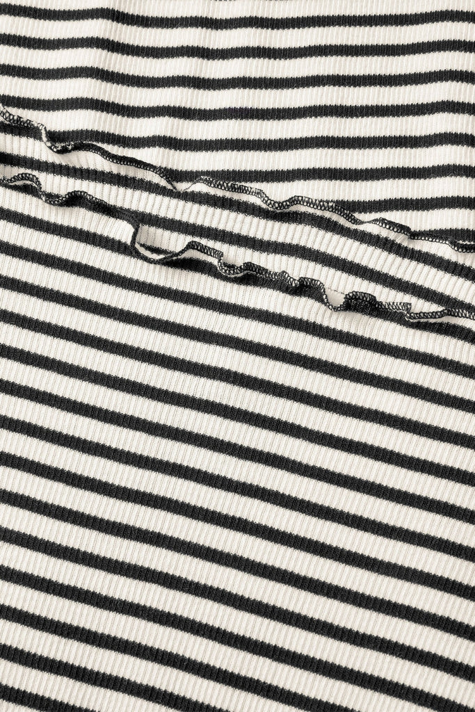 2x2 Cotton Stripe Siri Top - Vanilla Ice/Black - Mads Nørgaard