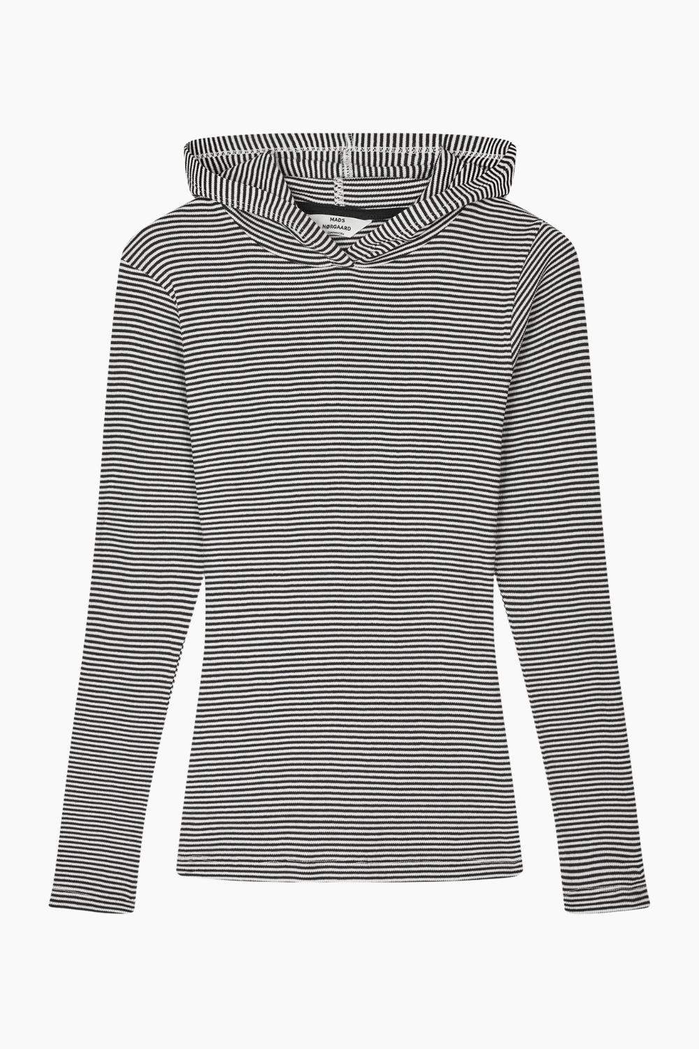 2x2 Cotton Stripe Tilla Hood - Black/Vanilla Ice - Mads Nørgaard