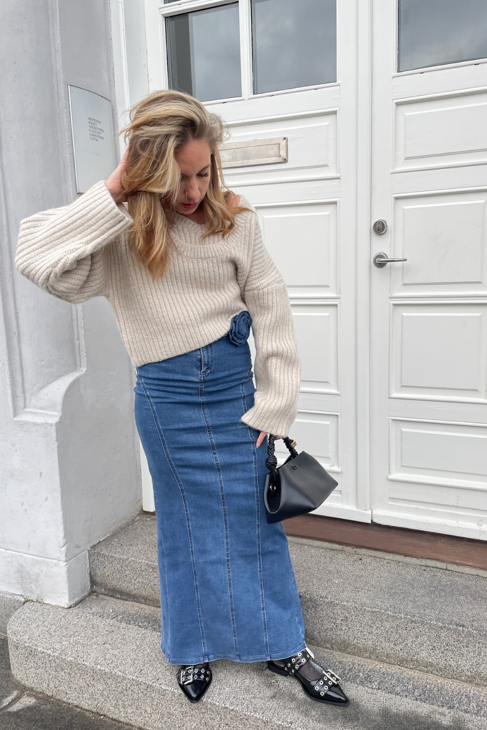 Stretchy Maxi Skirt - Orion Blue - ROTATE