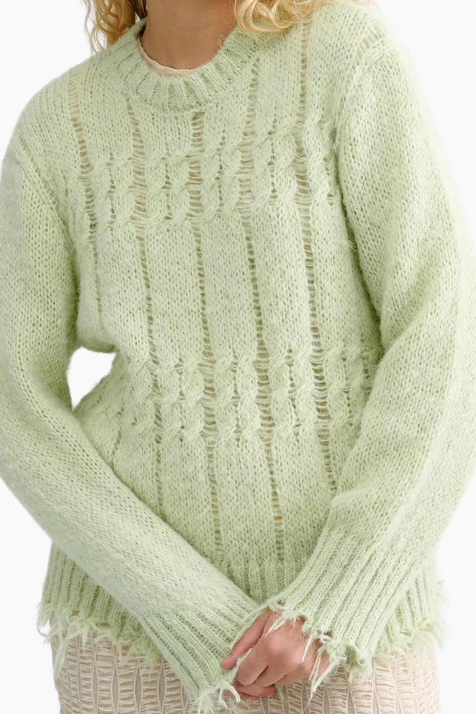 AnnoraRS Knit Pullover - Pastel Green - Résumé
