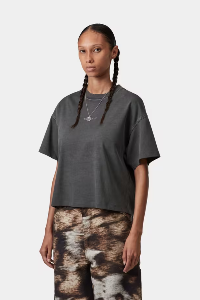 W' S/S Benton T-Shirt - Graphite Garment Dyed - Carhartt WIP