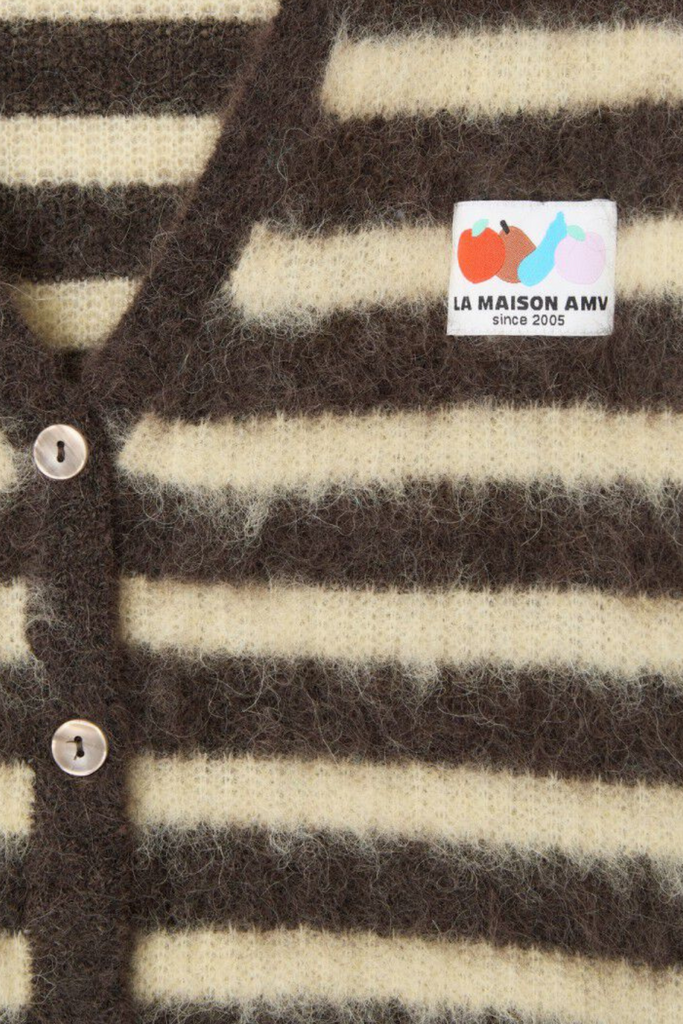 Nenybay Cardigan - Striped Soya Root - American Vintage