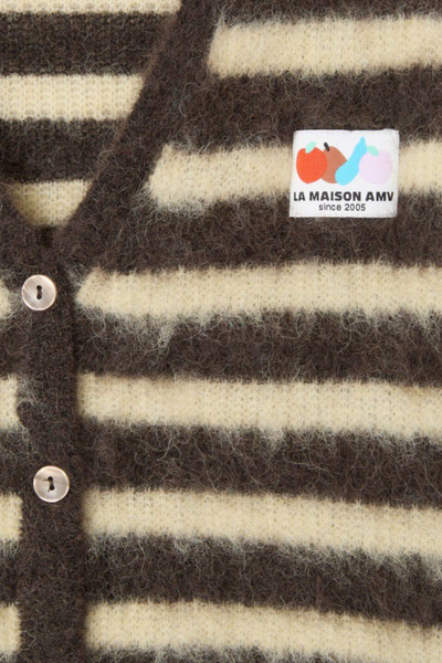 Nenybay Cardigan - Striped Soya Root - American Vintage