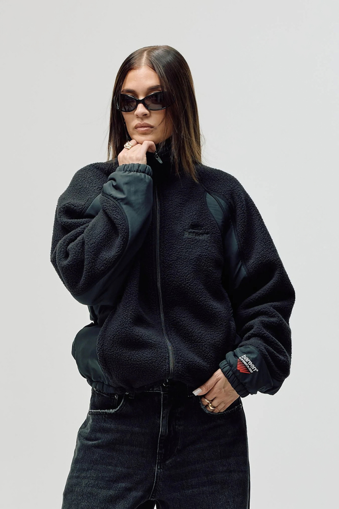 AW26 Fleece Jacket - Black - Bareen
