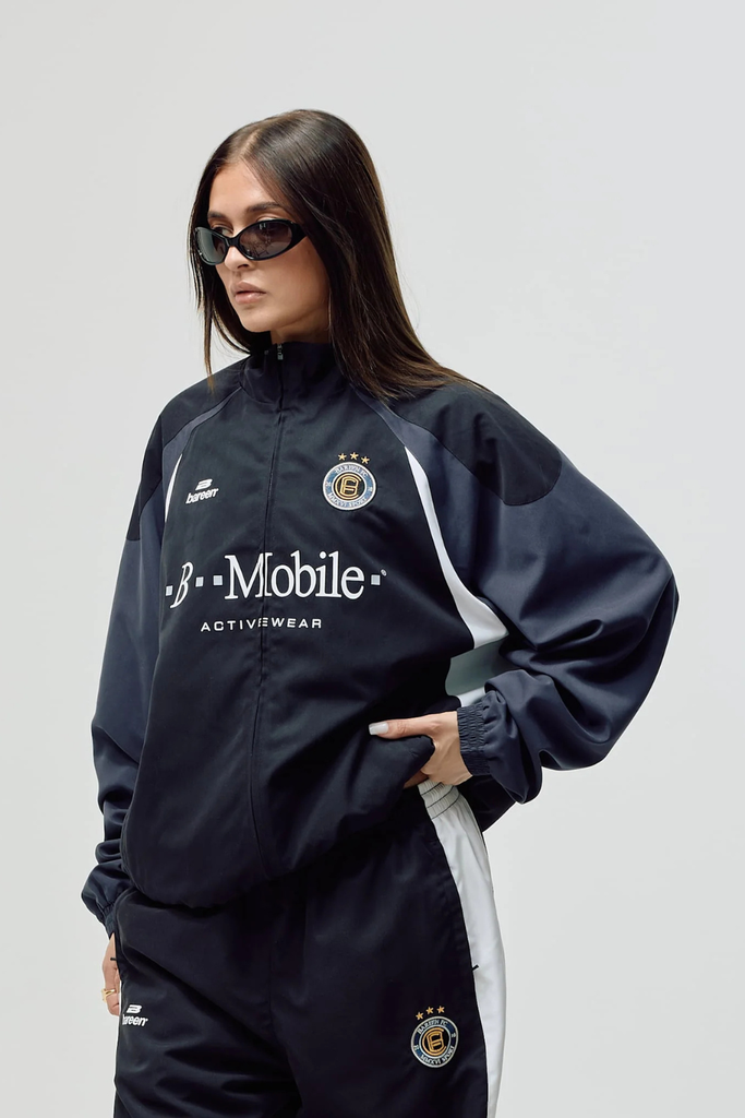 AW26 Football Track Jacket - Black - bareen