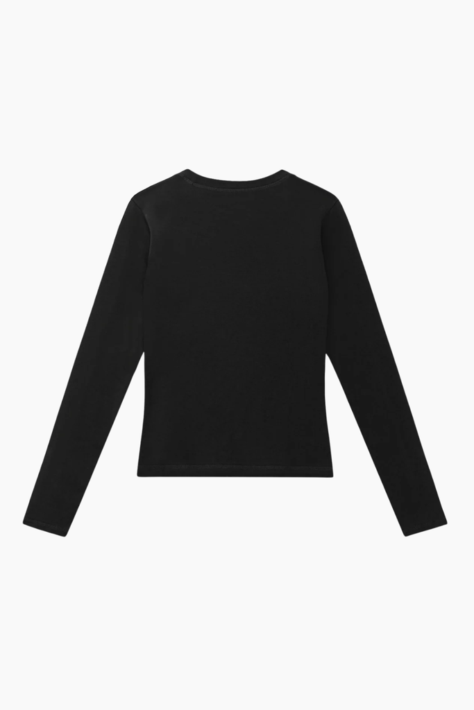AW26 Logo Stretch Long Sleeve - Black - Bareen
