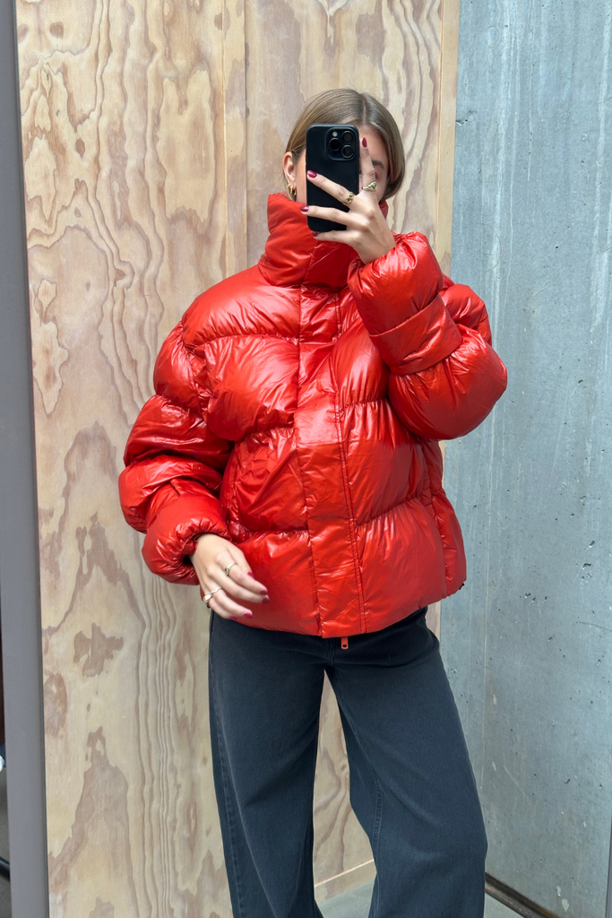 Active Collar Jacket - Rust Red - Oval Square
