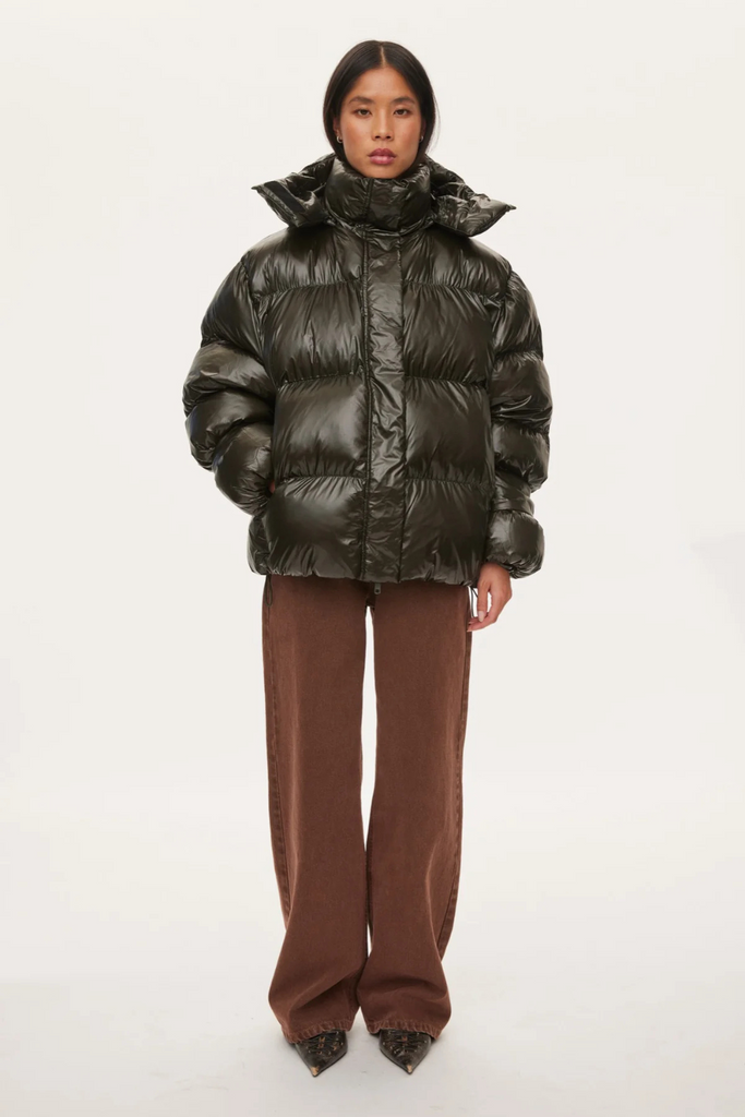 Active Hood Jacket - Dark Army - Oval Square