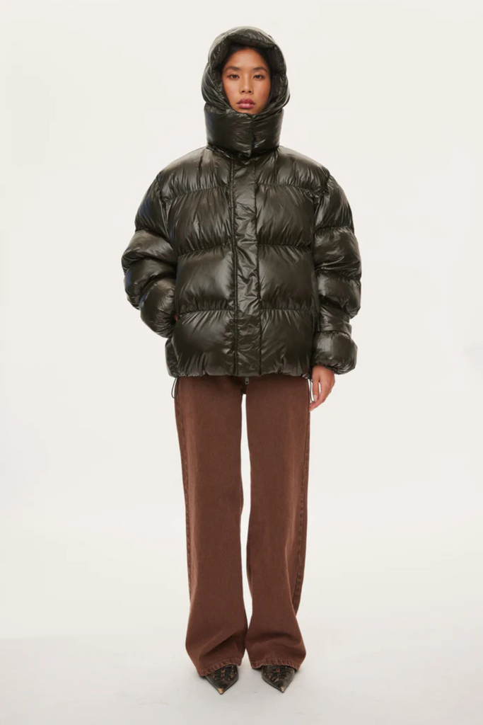 Active Hood Jacket - Dark Army - Oval Square