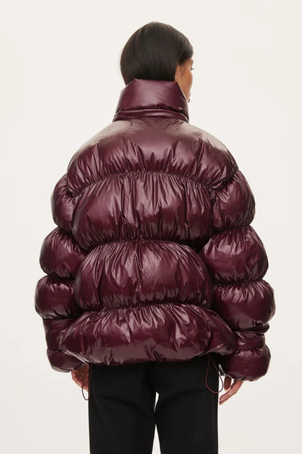 Active Hood Jacket - Dark Burgundy - Oval Square