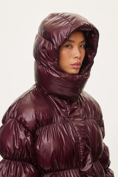 Active Hood Jacket - Dark Burgundy - Oval Square