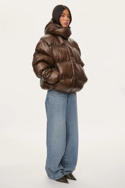 Active Hood Jacket - Dark Oak - Oval Square