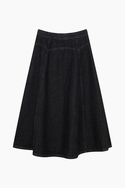 Agatha Denim Skirt - Black Wash - Wood Wood