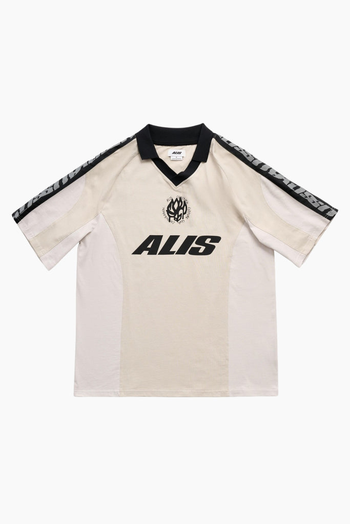 Alain Polo W/ Graphic & Logoband - Sand/Antartica Off White - ALIS