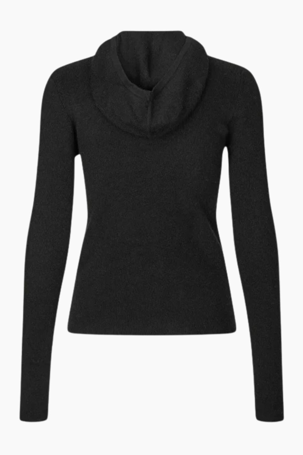 Alanis Hood Knit - Black - Oval Square.