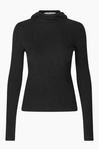 Alanis Hood Knit - Black - Oval Square