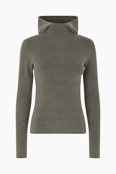 Alanis Hood Knit - Coca Mocha - Oval Square