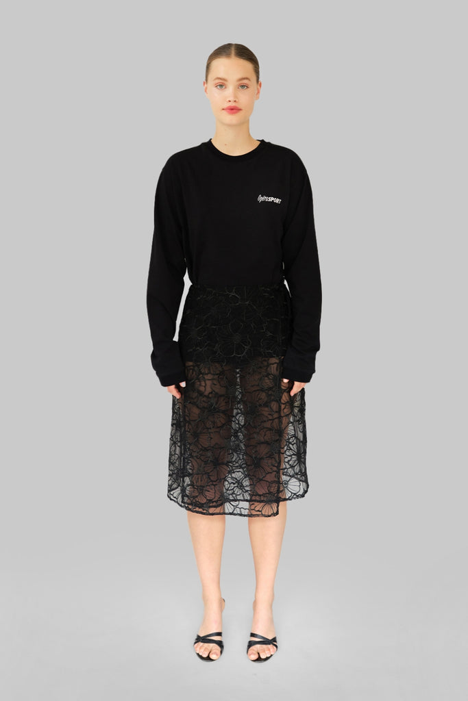 Alba Long Skirt - Black - OpéraSPORT