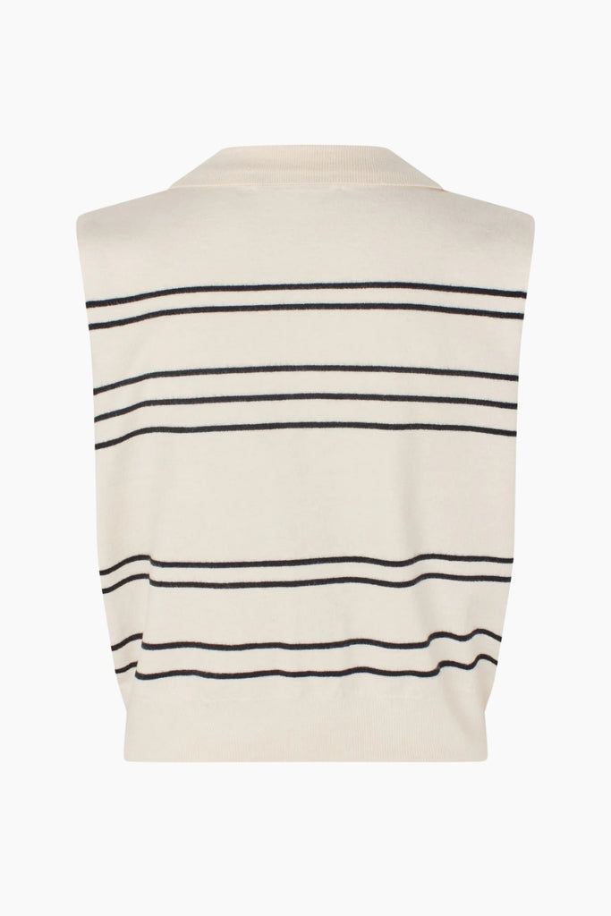 Alba Polo Top - Off White - Oval Square