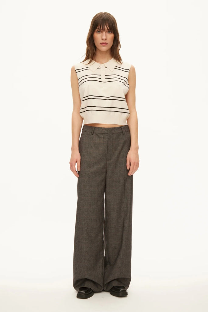 Alba Polo Top - Off White - Oval Square