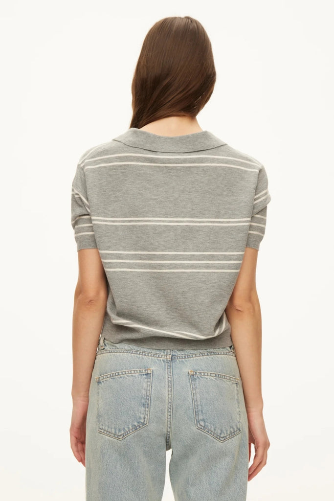 Alba SS Polo - Grey Melange - Oval Square