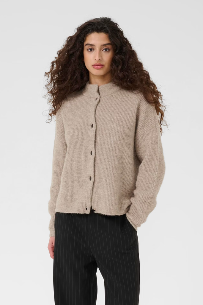 AlphaGZ Short Cardigan - Warm Sand Melange - Gestuz