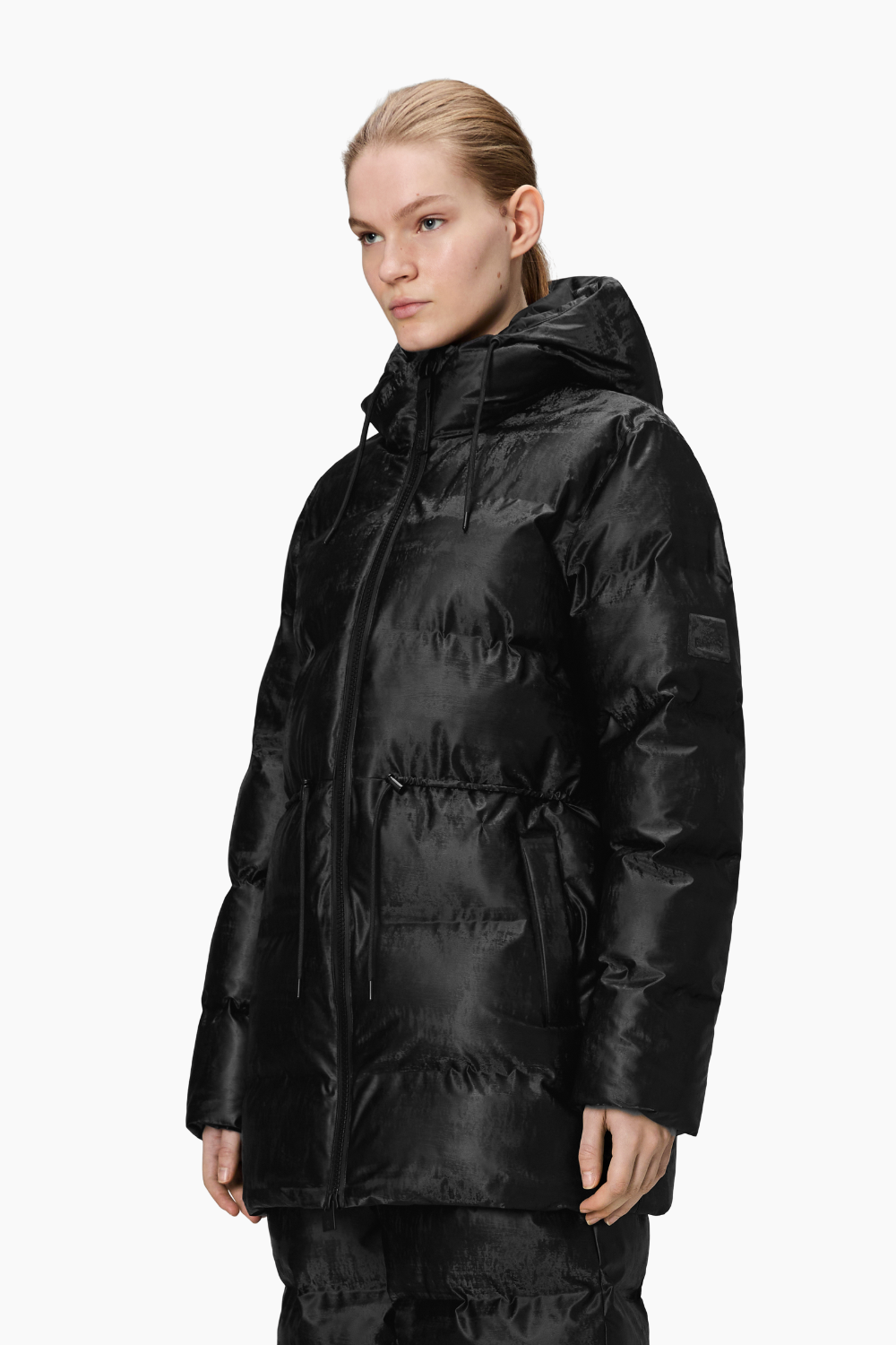 Alta Long Puffer String W Jacket W3T4 i Coal - Rains - Shop hos QNTS